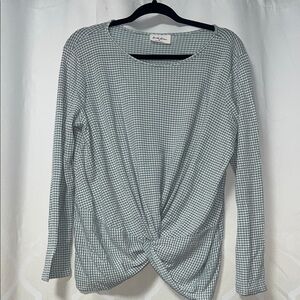 South River  Checkered Long Sleeve Top
